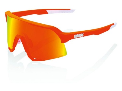 Oculos 100% S3 Laranja Neon Lentes Hiper Red