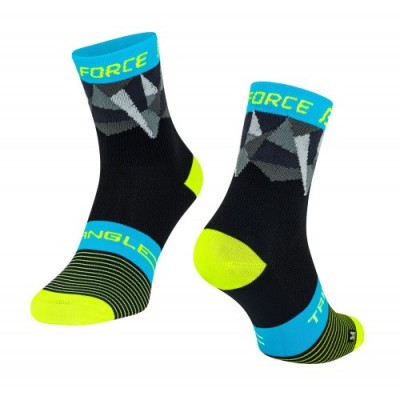 Meias Force Triangle Pr/Fluo/Az S/M