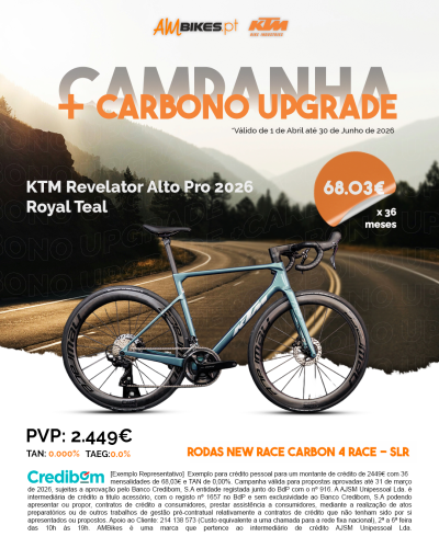 KTM Revelator Alto Pro 2026 | Royal Teal - Rodas em Carbono