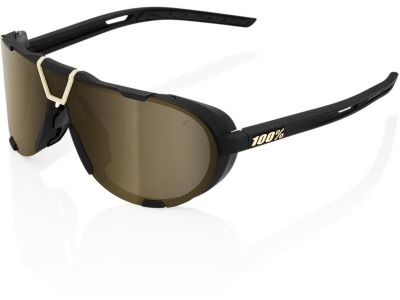 Oculos 100% Westcraft Preto Lentes Gold Mirror