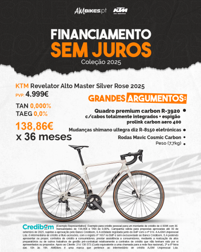KTM Revelator Alto Master - Silver Rose 2025 (Nova Coleção) KTM Revelator Alto Master - Silver Rose 2025 (Nova Coleção)
