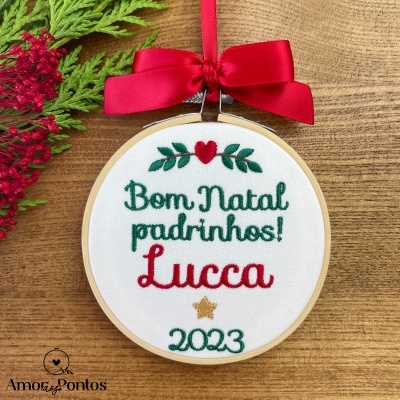 Bastidor Bordado - Bom Natal