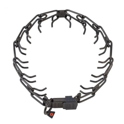 Sprenger Colar de correção com fecho Clic inox preto 58cm 3,2mm