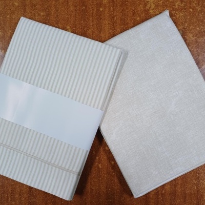 Jogo de Cama -  100% algodão c/rolinho - FT riscas