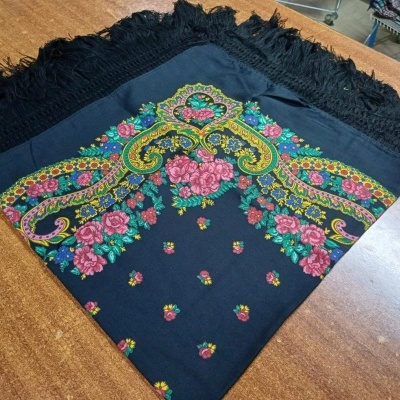 Lenço regional minhota com franja