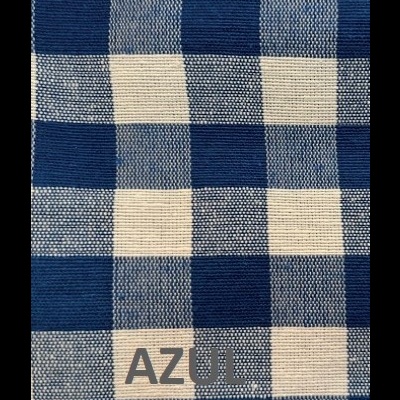 Tecido resinado vichy larg 1,40m