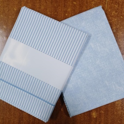 Jogo de Cama -  100% algodão c/rolinho - FT riscas