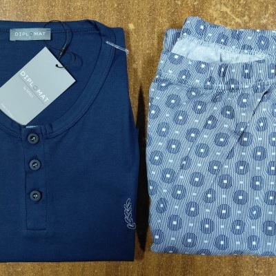 Pijama de homem refª8512DS 100% algodão jersey - Mira (verão 2026)