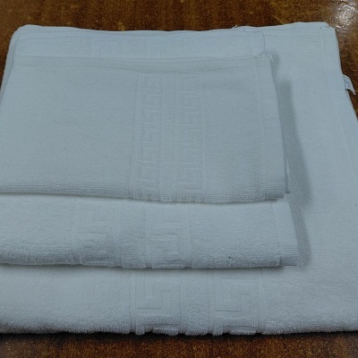 Jogo de banho - 100% algodão 400gm/m2  refª grega - 3 peças