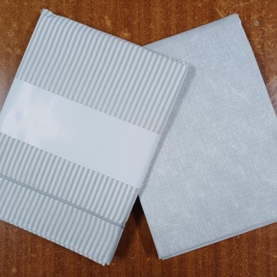 Jogo de Cama -  100% algodão c/rolinho - FT riscas