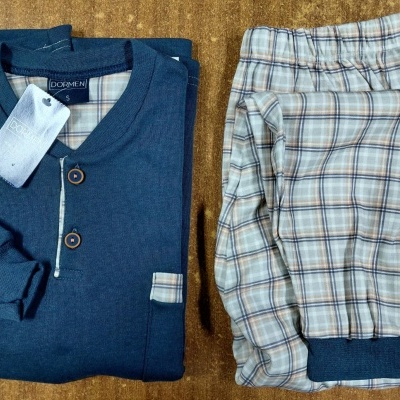 Pijama Homem - refª 70031 - DL - interlock cardado (inverno 2025)