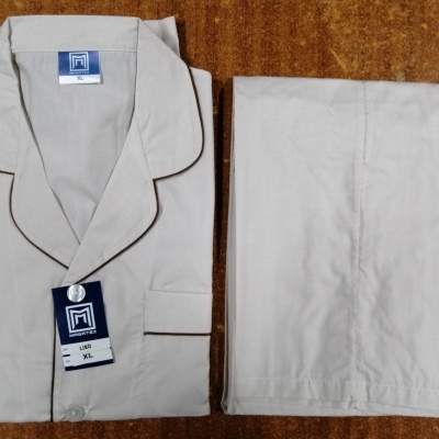 Pijama de homem popeline liso 100% algodao (verão)