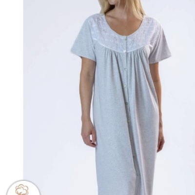 Camisa de Dormir - refª 3317MS - 100% algodão - Mira (verão 2026)