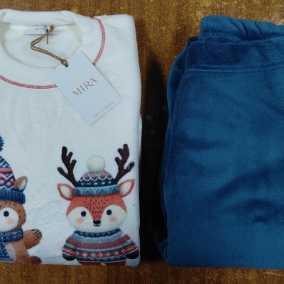Pijama senhora ref 8455 Mira - micro polar - (inverno 2025)