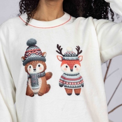 Pijama senhora ref 8455 Mira - micro polar - (inverno 2025)