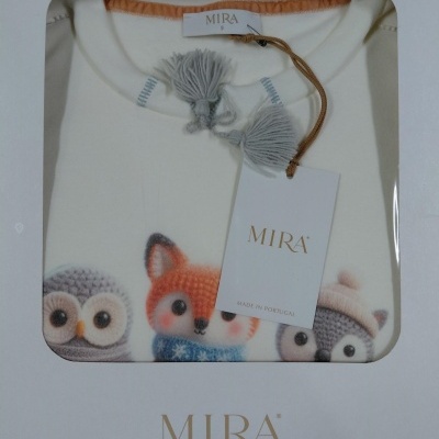 Pijama senhora ref 8453 Mira - interlock cardado - (inverno 2025)