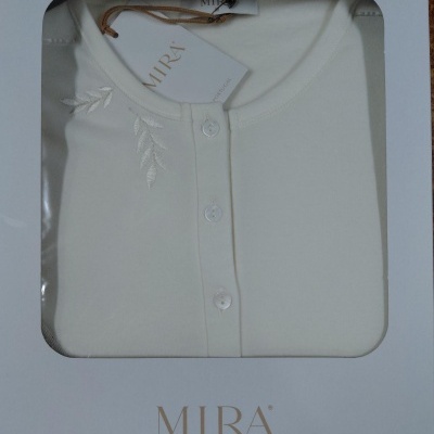 Camisa de Dormir - refª 3257 - interlock cardada - Mira (inverno 2025)