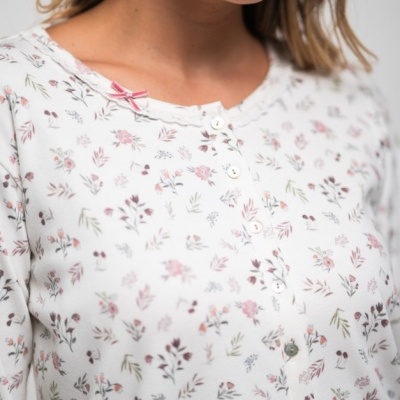 Camisa de Dormir - refª 3103 - Interlock Cardado - Mira (inverno)