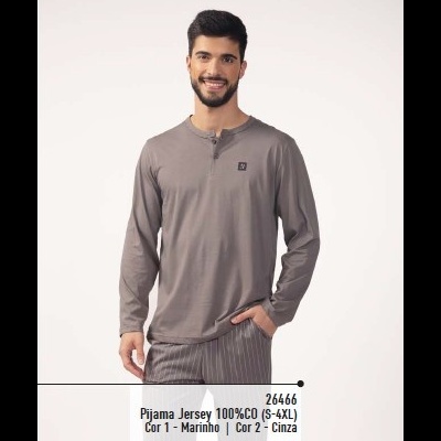 Pijama Homem - refª 26466 - R&A - Jersey (inverno 2026)