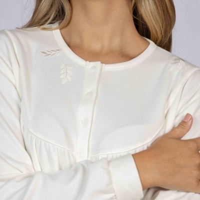 Camisa de Dormir - refª 3257 - interlock cardada - Mira (inverno 2025)