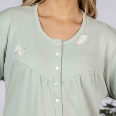 Camisa de Dormir - refª 3259 - interlock cardada - Mira (inverno 2025)