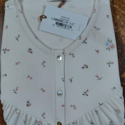 Camisa de Dormir - refª 3260 - interlock cardada - Mira (inverno 2025)