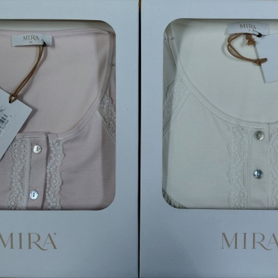 Camisa de Dormir - refª 3303MS - 100% algodão - Mira (verão 2026)