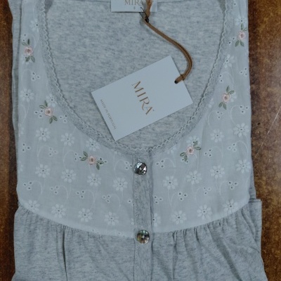 Camisa de Dormir - refª 3317MS - 100% algodão - Mira (verão 2026)