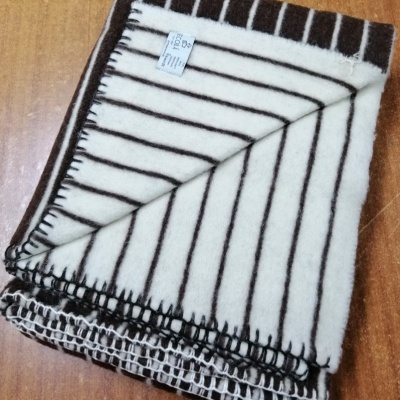 Cobertor riscas lã - Ecolã