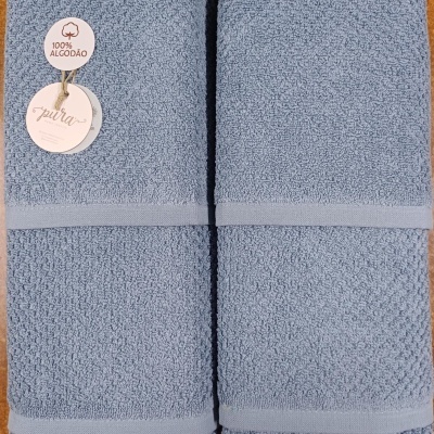 Jogo de banho - 100% algodão 550gm/m2 refª B-Xadrez