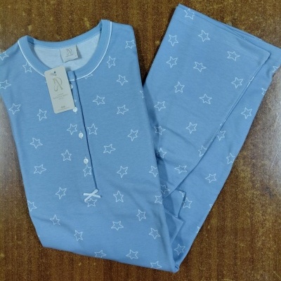 Camisa de Dormir - refª 25252 - interlock cardada - R&A (inverno 2025)