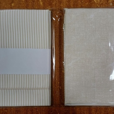 Jogo de Cama -  100% algodão c/rolinho - FT riscas