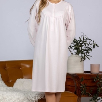 Camisa de Dormir - refª 3257 - interlock cardada - Mira (inverno 2025)