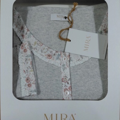 Camisa de Dormir - refª 3243 - interlock cardada - Mira (inverno 2025) - 100% algodão