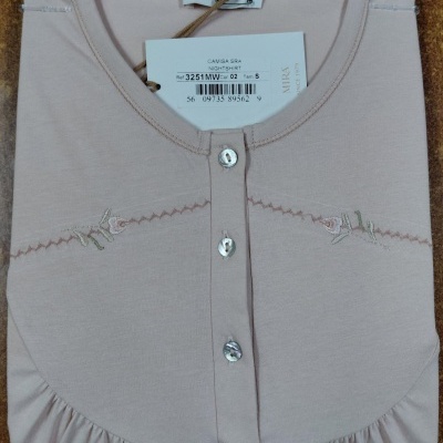 Camisa de Dormir - refª 3251 - algodão jersey - Mira (inverno 2025)