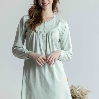 Camisa de Dormir - refª 3361 - 100% algodão  - Mira (inverno 2026)