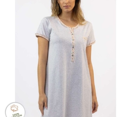 Camisa de Dormir - refª 3168MS - 100% algodão - Mira (verão)