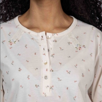 Pijama senhora ref 8404 Mira - algodão jersey - (inverno 2025)