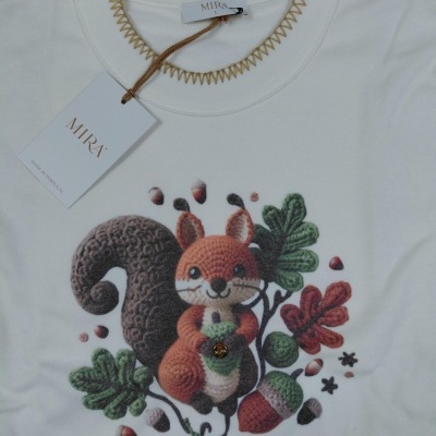 Pijama senhora ref 8433 Mira - interlock cardado - (inverno 2025)