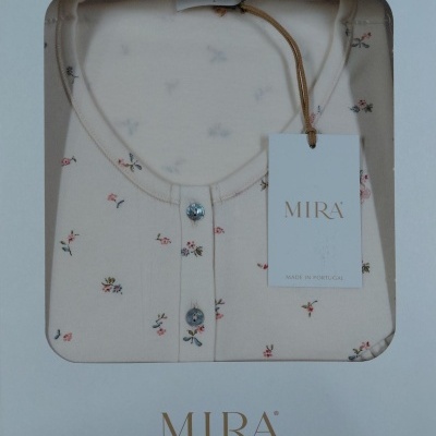 Camisa de Dormir - refª 3260 - interlock cardada - Mira (inverno 2025)