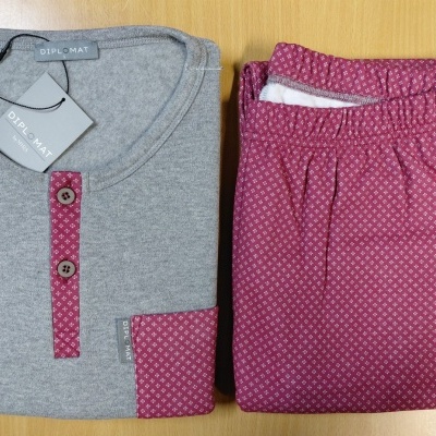 Pijama de homem cardado refª8590 - Mira (inverno 2026)