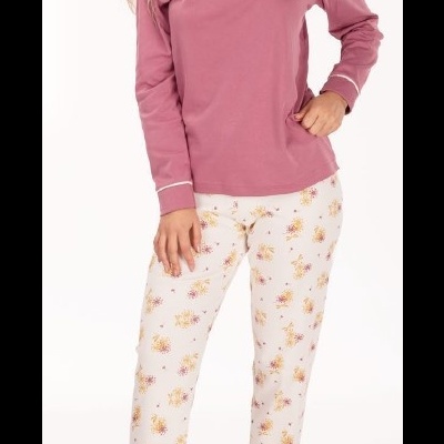 Pijama Senhora interlock cardado - refª 25364 - R&A (inverno 2025)