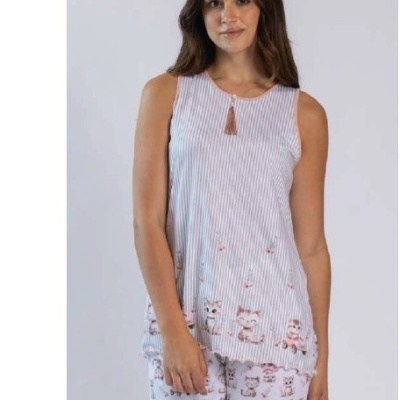 Pijama de calção e alças senhora ref 8464MS Mira (verão 2026)