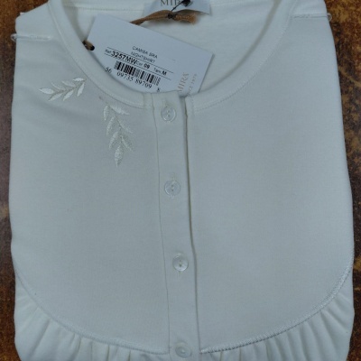 Camisa de Dormir - refª 3257 - interlock cardada - Mira (inverno 2025)