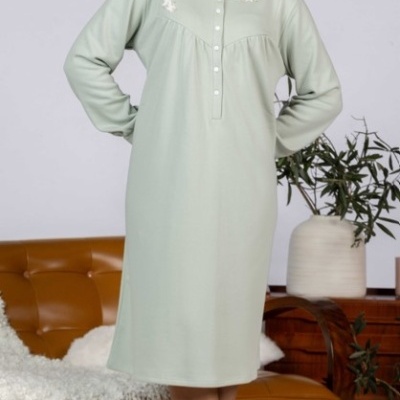 Camisa de Dormir - refª 3259 - interlock cardada - Mira (inverno 2025)