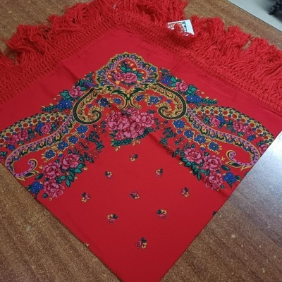 Lenço regional minhota com franja