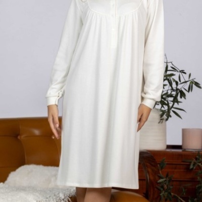 Camisa de Dormir - refª 3257 - interlock cardada - Mira (inverno 2025)