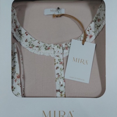 Camisa de Dormir - refª 3243 - interlock cardada - Mira (inverno 2025) - 100% algodão