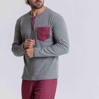 Pijama de homem cardado refª8590 - Mira (inverno 2026)