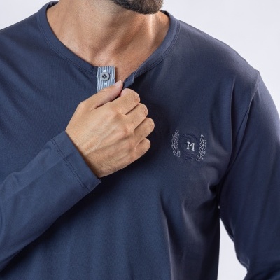 Pijama de homem refª8512DS 100% algodão jersey - Mira (verão 2026)